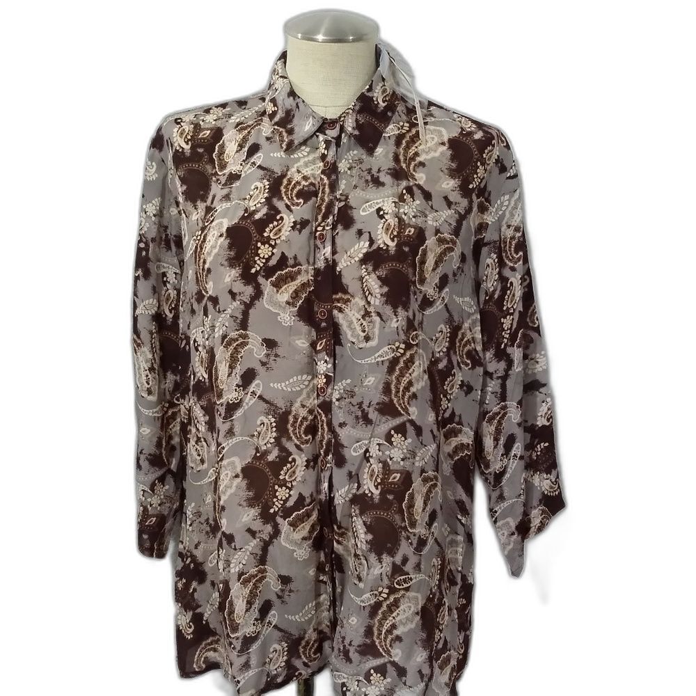 NWT APNY APPAREL Colorful VISCOSE BLOUSE M